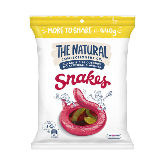 The Natural Confectionery Co. Snakes Lollies Value Bag | 440g