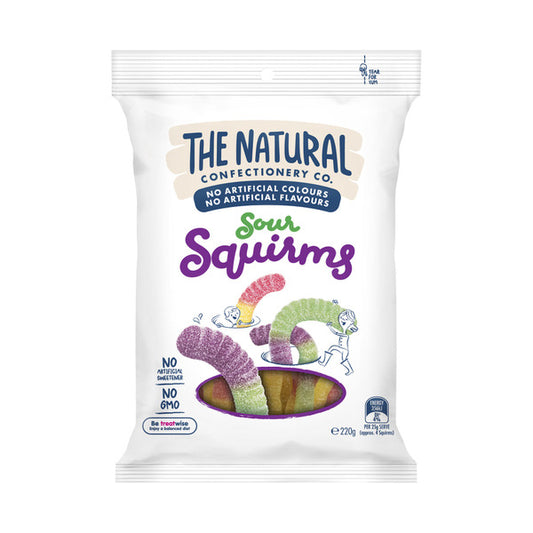 The Natural Confectionery Co. Sour Squirms Lollies | 220g
