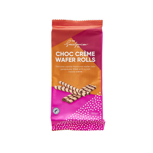 The Sweetporium Co Chocolate Cream Filled Biscuit Wafer Rolls | 150g