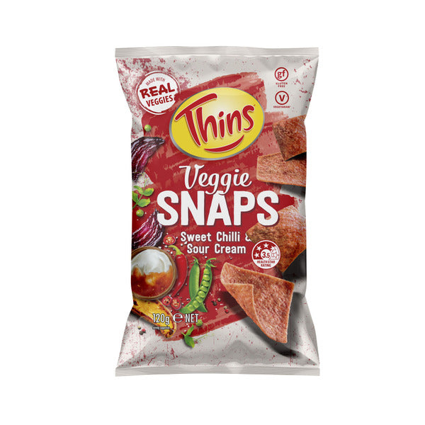 Thins Veggie Snaps Sweet Chilli & Sour Cream | 120g