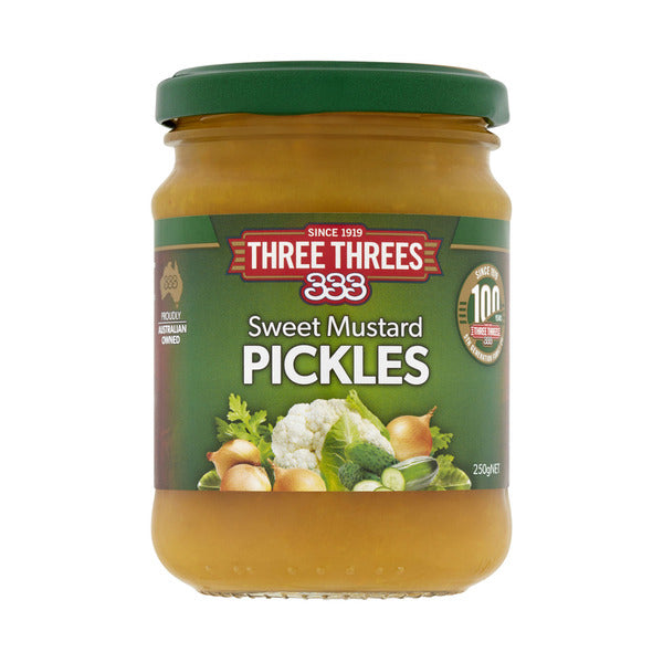 Three Threes Sweet Mustard Pickles | 250g