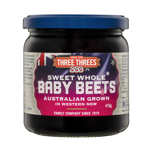 Three Threes Sweet Whole Baby Beets | 415g