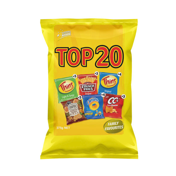 Top 20 Variety Potato Chips 20 pack | 375g