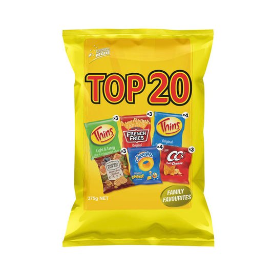 Top 20 Variety Potato Chips 20 pack | 375g