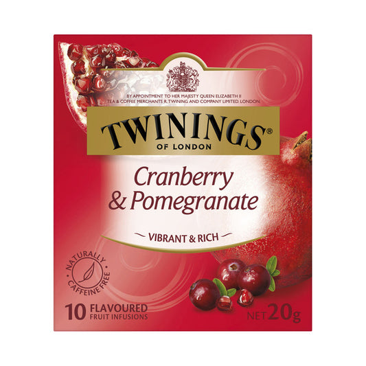 Twinings Cranberry & Pomegranate Infusions Tea Bags | 10 Pack