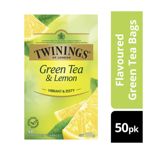 Twinings Green Tea & Lemon Tea Bags | 100g
