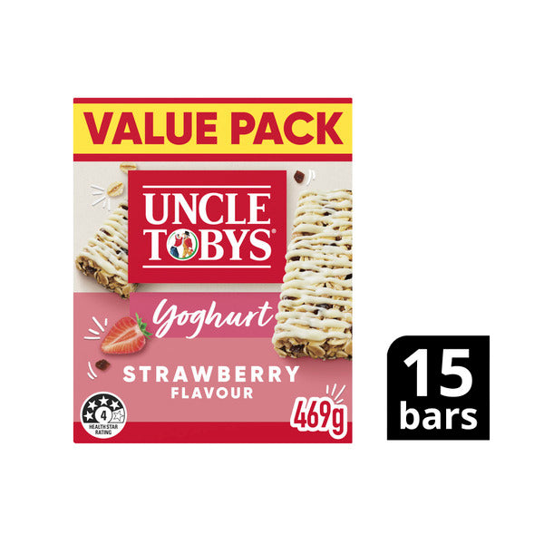 Uncle Toby's Muesli Bars Strawberry Yoghurt Varieties 469g | 15 pack