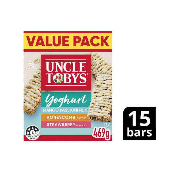 Uncle Toby's Muesli Bars Yoghurt Varieities | 15 pack
