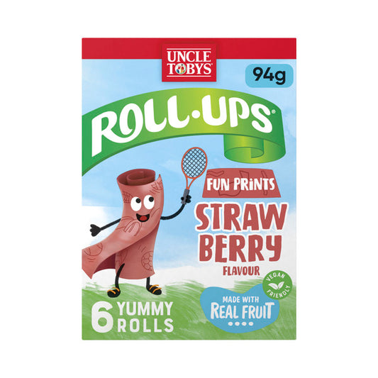Uncle Toby's Strawberry Flavour Roll Ups 6 pack | 94g