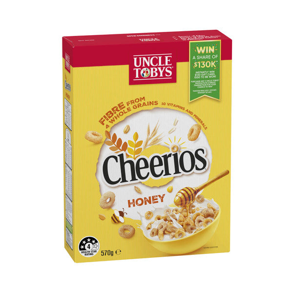 Uncle Tobys Cheerios Honey Multigrain Cereal | 570g