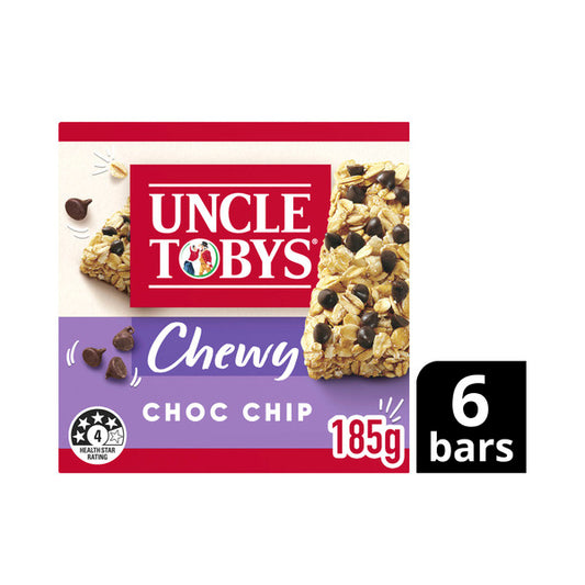 Uncle Tobys Chewy Bars Choc Chip | 185g
