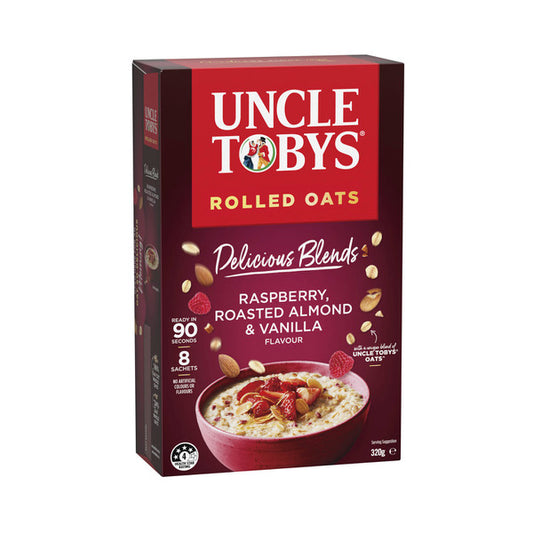 Uncle Tobys Oats Delicious Blends Raspberry Roasted Almond & Vanilla | 320g