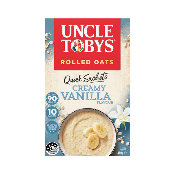 Uncle Tobys Oats Quick Sachets Creamy Vanilla | 350g