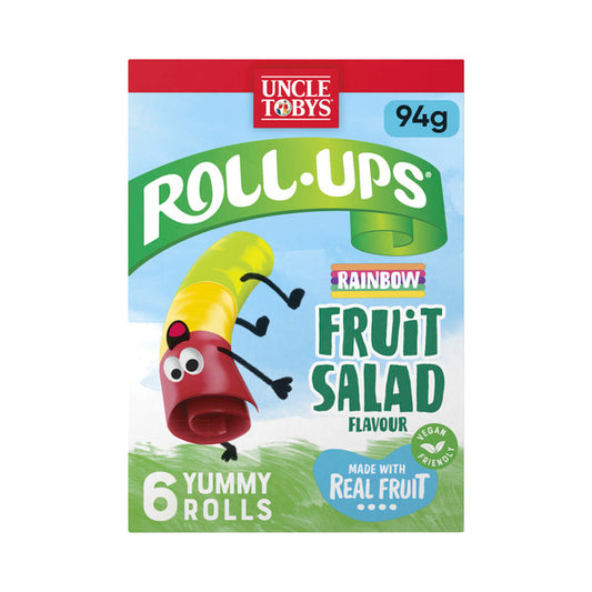 Uncle Tobys Roll Ups Rainbow Fruit Salad 6 Pack | 94g