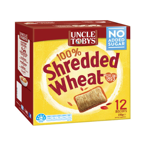 Uncle Tobys Shredded Wheat Cereal | 270g
