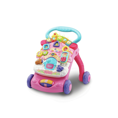 VTech First Steps Baby Walker with Detachable Learning Centre - Pink