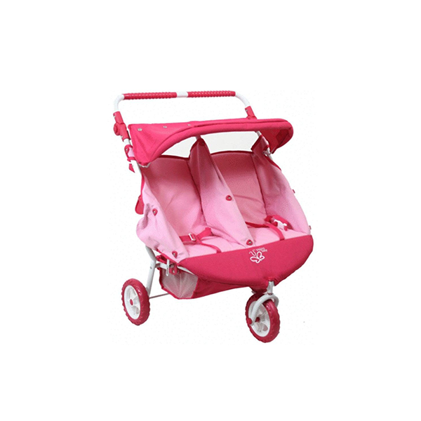 Valco Baby Just Like Mum Mini Marathon Twin Doll Pram/Stroller Toy/Kids/Pink