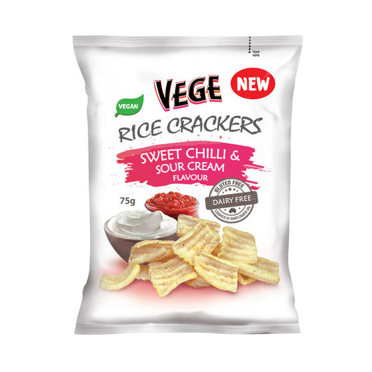 Vege Chips Rice Crackers Sweet Chilli & Sour Cream | 75g