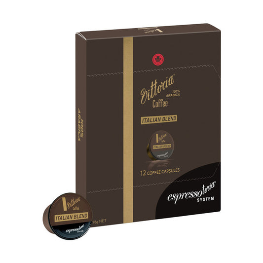 Vittoria Espressotoria Italian Blend Coffee Capsules 12 pack | 78g