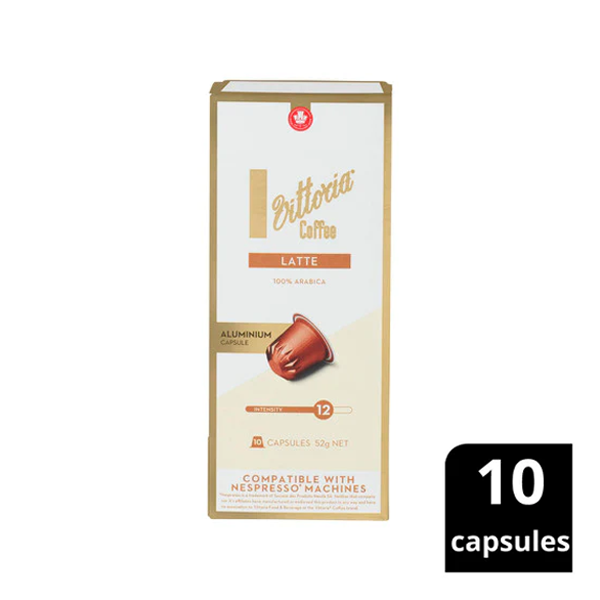 Vittoria Latte Nespresso Compatible Coffee Capsules | 10 pack