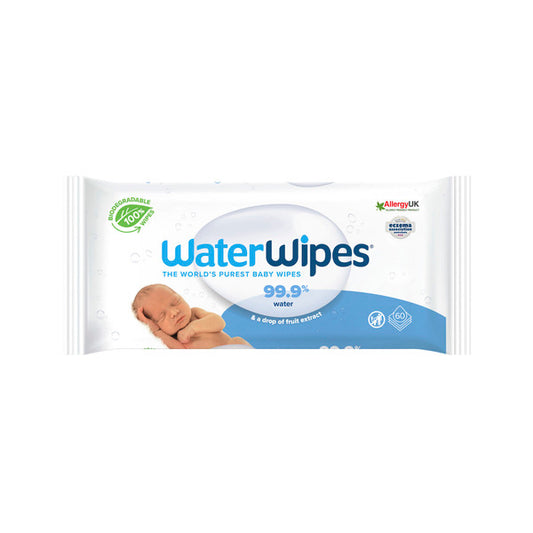 WaterWipes Fragrance Free Sensitive Skin 60 Baby Wipes | 60 pack