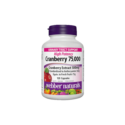 Webber Naturals Cranberry 75000 120 Capsules