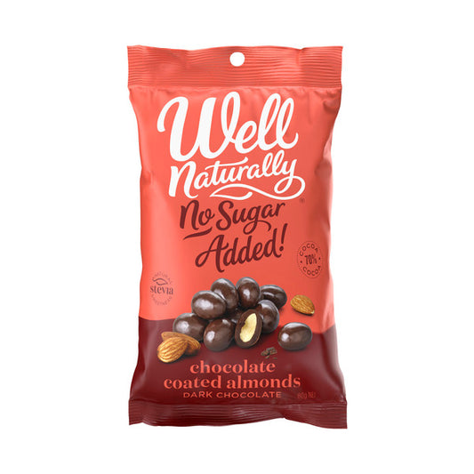Well Naturally Dark Chocolate Coated Almonds | 80g