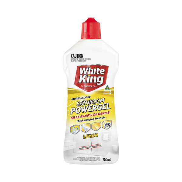 White King Lemon Bathroom Power Gel Cleaner | 750mL