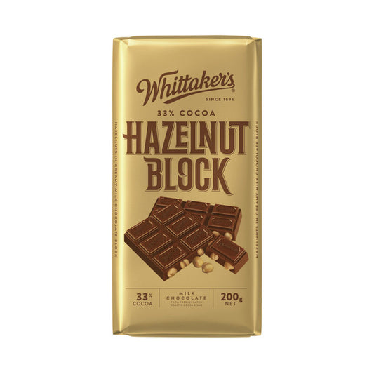 Whittaker's Hazelnut Milk Chocolate Block | 200g