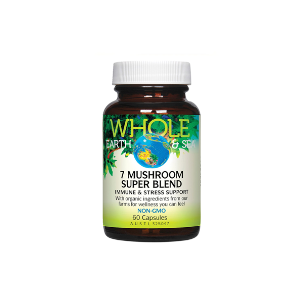 Whole Earth and Sea 7 Mushroom Super Blend 60 Capsules