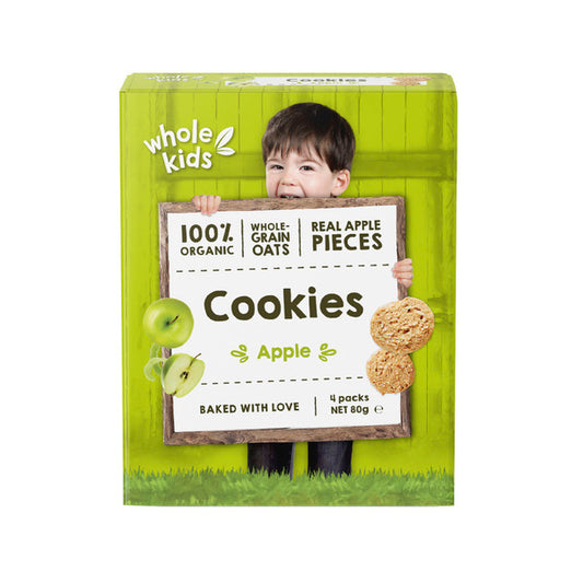 Whole Kids Organic Cookies Apple 4 Pack | 80g x 2 Pack