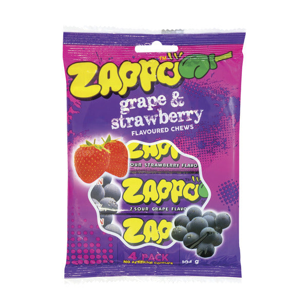 Zappos Strawberry & Grape 4 pack | 104g