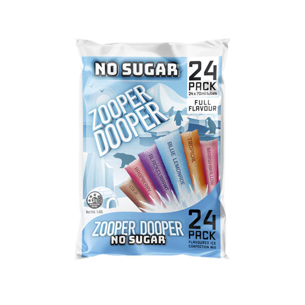 Zooper Dooper No Sugar Ice Water | 24 Pack