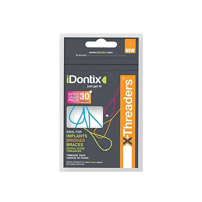 iDontix X-Threaders- Dental Floss Threaders - 30 Threaders - 1 Packet