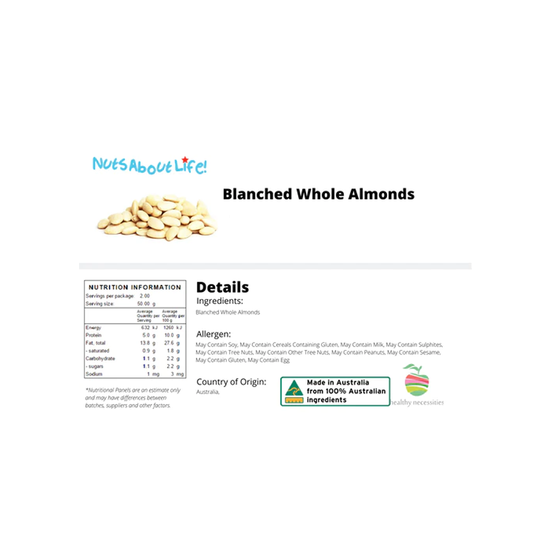Blanched Whole Almonds | 1Kg