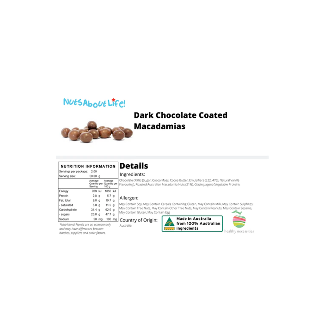 Dark Chocolate Coated Macadamias | 1Kg