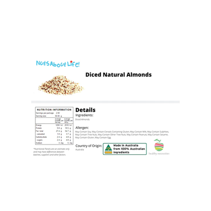 Diced Natural Almonds | 1Kg