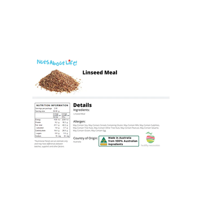 Linseed Meal (flax) - 100% Australian 1Kg