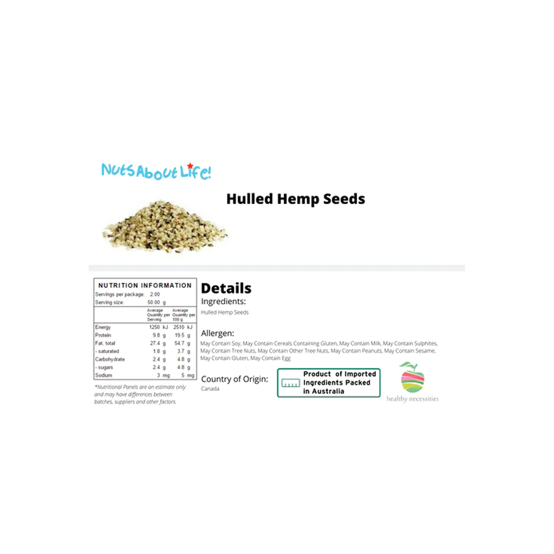 Organic Hulled Hemp Seeds | 1Kg