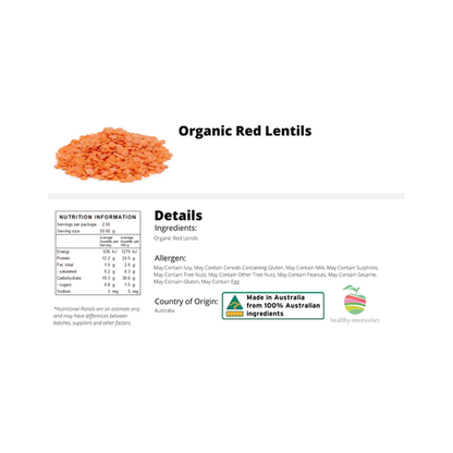 Organic Red Lentils | 1Kg