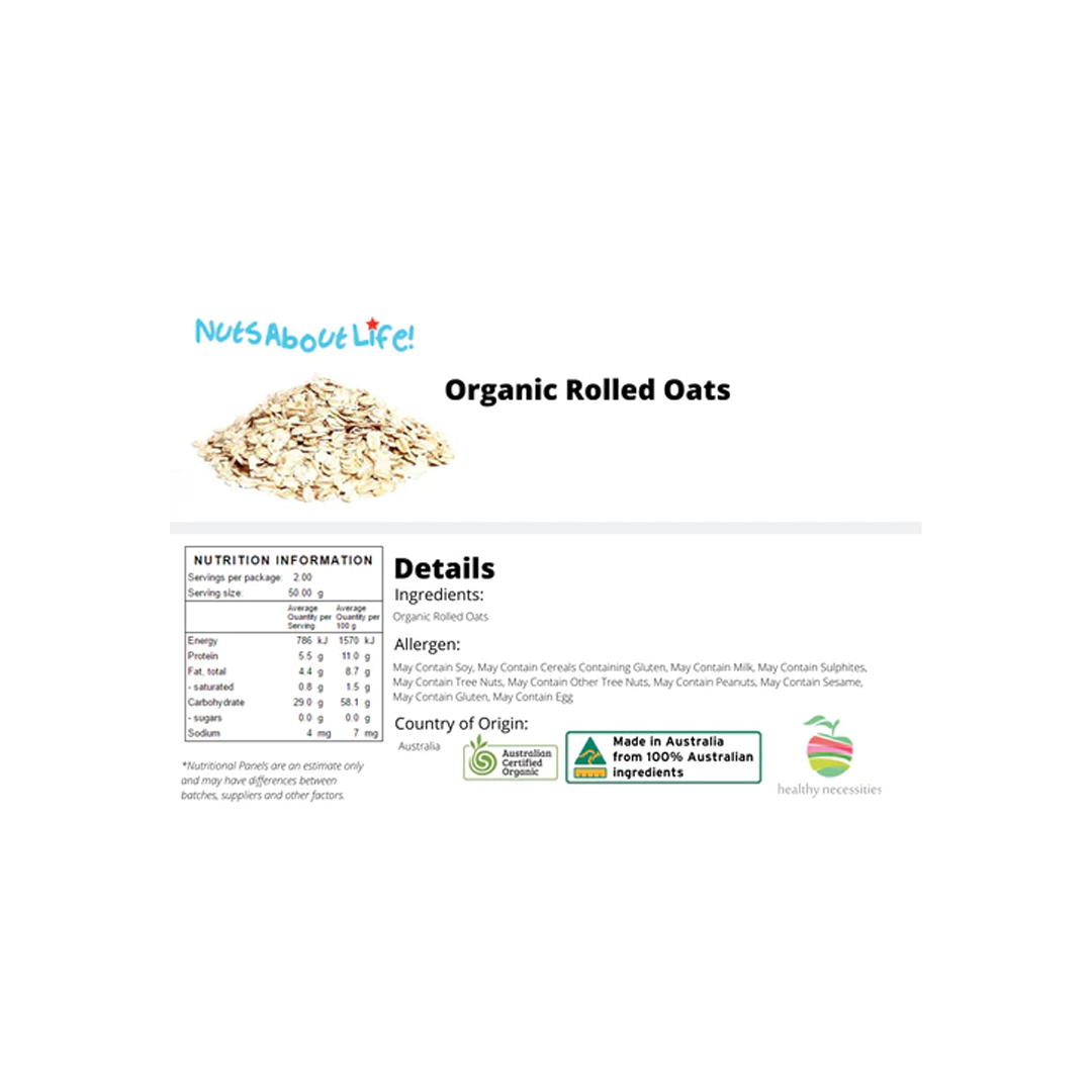 Organic Rolled Oats | 1Kg