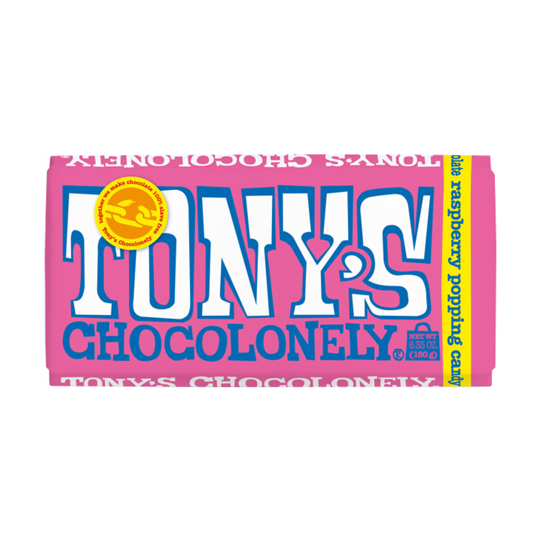 Tony's Chocolonely White Raspberry Popping Candy
