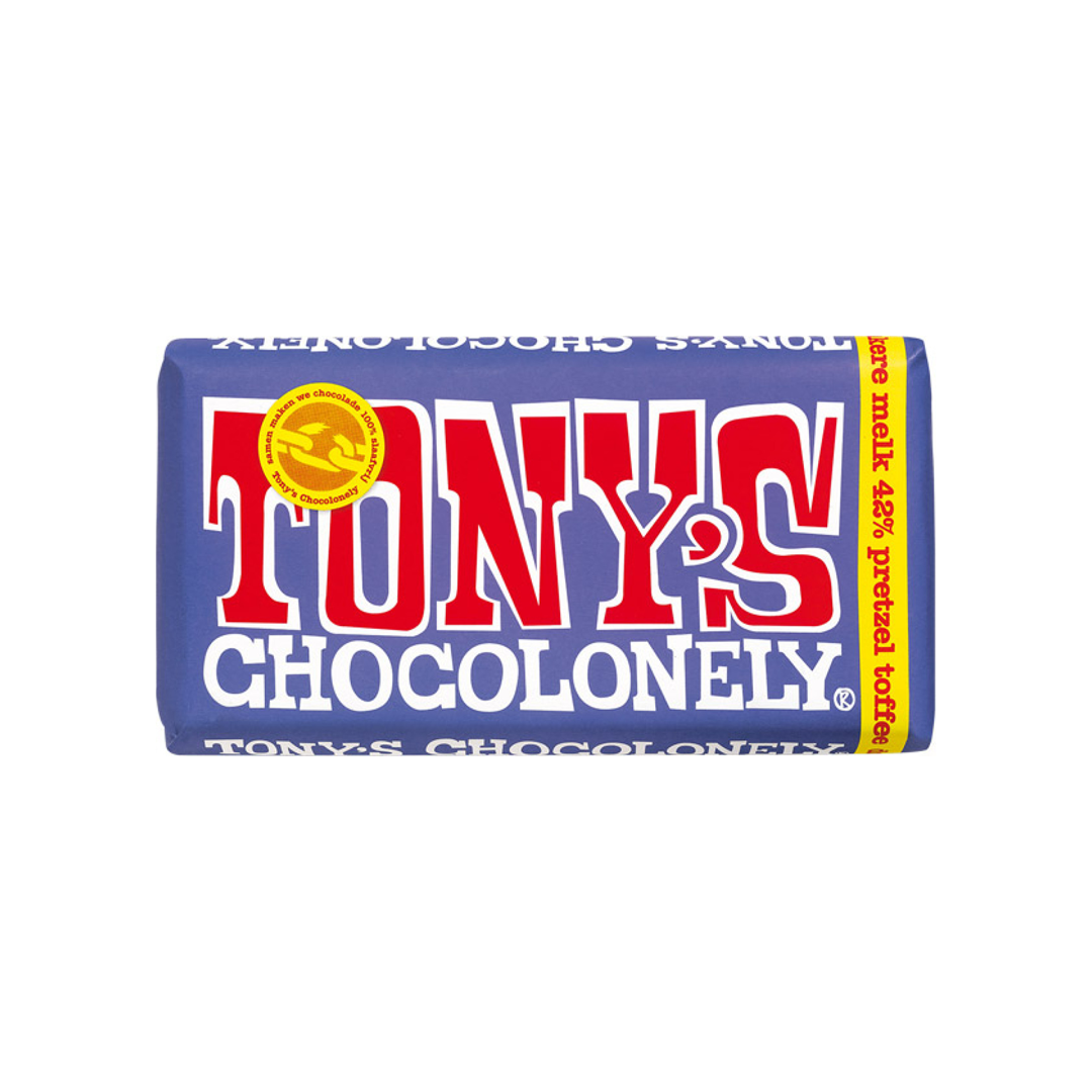 Tonys Chocolonely Dark Pretzel Toffee 15x180g box